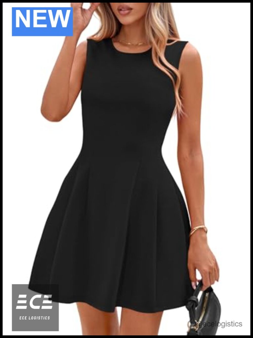 Sleeveless A-Line Fit & Flare Cocktail Dress Semi-Formal Party